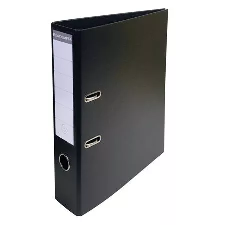 Iratrendező, 70 mm, A4, PVC, EXACOMPTA, fekete (EX53741E)