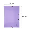 Gumis mappa, PP, A4, EXACOMPTA Chromaline Pastel, lila (EX55175E)