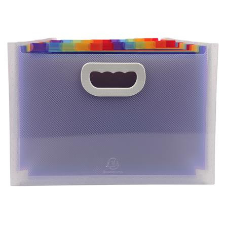 Harmonika irattartó, A4, PP, 24 rekeszes, EXACOMPTA (EX55198E)