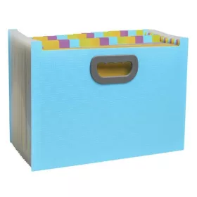   Harmonika irattartó, A4, PP, 24 rekeszes, EXACOMPTA Pop'NCo, ciánkék (EX55199E)