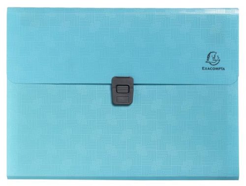 Harmonikamappa, A4, PP, 13 rekeszes, EXACOMPTA Pop'NCo, ciánkék (EX55299E)