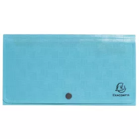   Harmonikamappa, 260x140 mm, PP, 7 rekeszes, EXACOMPTA Pop'NCo, ciánkék (EX55399E)