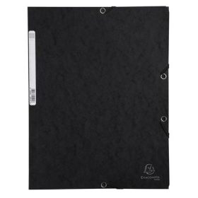 Gumis mappa, prespán, A4, EXACOMPTA, fekete (EX55501E)