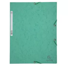 Gumis mappa, prespán, A4, EXACOMPTA, zöld (EX55503E)
