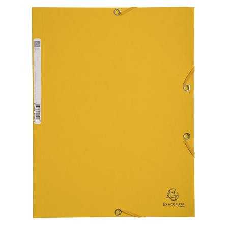 Gumis mappa, prespán, A4, EXACOMPTA, sárga (EX55509E)