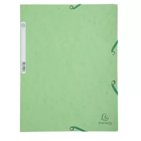 Gumis mappa, prespán, A4, EXACOMPTA, lágy zöld (EX55513E)