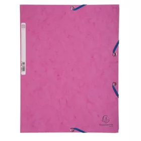 Gumis mappa, prespán, A4, EXACOMPTA, rózsaszín (EX55520E)