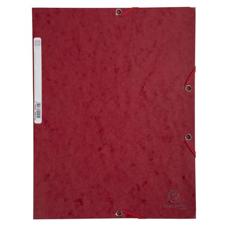Gumis mappa, prespán, A4, EXACOMPTA, cseresznye (EX55525E)