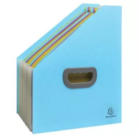   Harmonika iratpapucs, 265x325 mm, PP, 12 rekeszes, EXACOMPTA Pop'NCo, ciánkék (EX55599E)