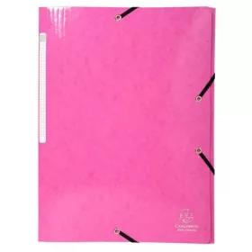 Gumis mappa, karton, A4, EXACOMPTA Iderama, pink (EX55824E)