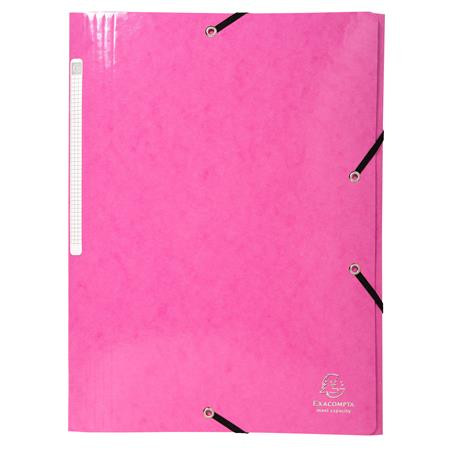 Gumis, mappa, karton, A4, EXACOMPTA Iderama, pink (EX55824E)