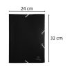Gumis mappa, PP, A4, EXACOMPTA Opaque, fekete (EX55901E)