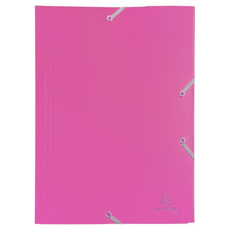 Gumis mappa, PP, A4, EXACOMPTA Opaque, fukszia (EX55920E)