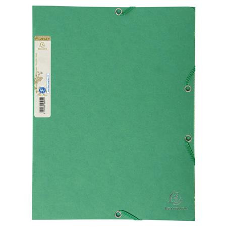 Gumis mappa, karton, A4, EXACOMPTA Forever®, zöld (EX56983E)
