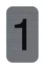 Információs tábla, öntapadó, 2,5x4,4 cm, alumíniumhatású, EXACOMPTA, 1-es (EX67181E)