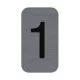 Információs tábla, öntapadó, 2,5x4,4 cm, alumíniumhatású, EXACOMPTA, 1-es (EX67181E)