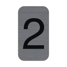   Információs tábla, öntapadó, 2,5x4,4 cm, alumíniumhatású, EXACOMPTA, 2-es (EX67182E)