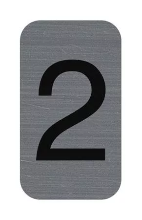 Információs tábla, öntapadó, 2,5x4,4 cm, alumíniumhatású, EXACOMPTA, 2-es (EX67182E)