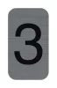 Információs tábla, öntapadó, 2,5x4,4 cm, alumíniumhatású, EXACOMPTA, 3-as (EX67183E)