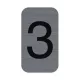 Információs tábla, öntapadó, 2,5x4,4 cm, alumíniumhatású, EXACOMPTA, 3-as (EX67183E)