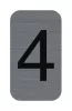 Információs tábla, öntapadó, 2,5x4,4 cm, alumíniumhatású, EXACOMPTA, 4-es (EX67184E)