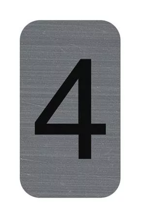 Információs tábla, öntapadó, 2,5x4,4 cm, alumíniumhatású, EXACOMPTA, 4-es (EX67184E)