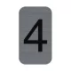 Információs tábla, öntapadó, 2,5x4,4 cm, alumíniumhatású, EXACOMPTA, 4-es (EX67184E)