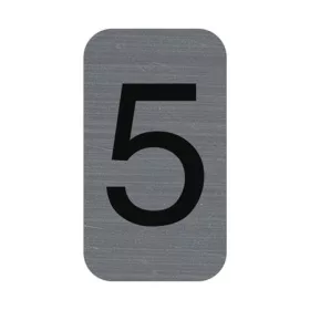   Információs tábla, öntapadó, 2,5x4,4 cm, alumíniumhatású, EXACOMPTA, 5-ös (EX67185E)