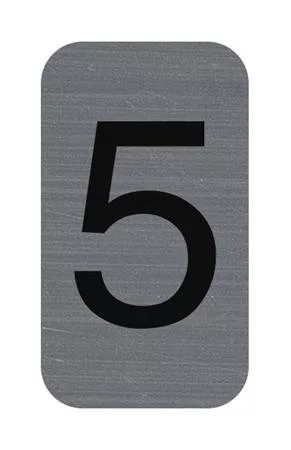 Információs tábla, öntapadó, 2,5x4,4 cm, alumíniumhatású, EXACOMPTA, 5-ös (EX67185E)