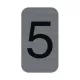 Információs tábla, öntapadó, 2,5x4,4 cm, alumíniumhatású, EXACOMPTA, 5-ös (EX67185E)