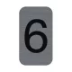 Információs tábla, öntapadó, 2,5x4,4 cm, alumíniumhatású, EXACOMPTA, 6-os (EX67186E)