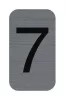 Információs tábla, öntapadó, 2,5x4,4 cm, alumíniumhatású, EXACOMPTA, 7-es (EX67187E)