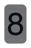 Információs tábla, öntapadó, 2,5x4,4 cm, alumíniumhatású, EXACOMPTA, 8-as (EX67188E)