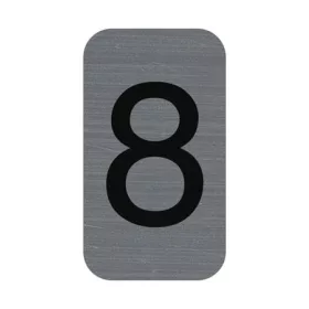   Információs tábla, öntapadó, 2,5x4,4 cm, alumíniumhatású, EXACOMPTA, 8-as (EX67188E)