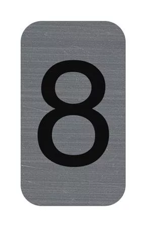 Információs tábla, öntapadó, 2,5x4,4 cm, alumíniumhatású, EXACOMPTA, 8-as (EX67188E)