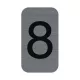 Információs tábla, öntapadó, 2,5x4,4 cm, alumíniumhatású, EXACOMPTA, 8-as (EX67188E)