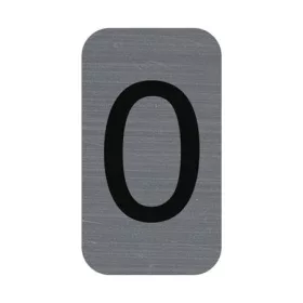   Információs tábla, öntapadó, 2,5x4,4 cm, alumíniumhatású, EXACOMPTA, 0-ás (EX67190E)