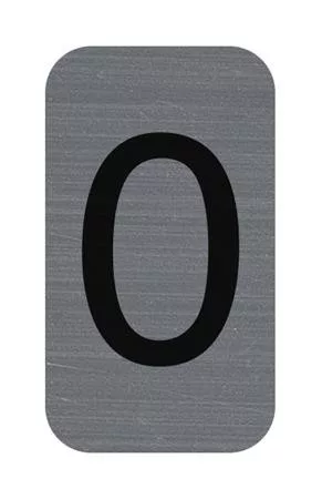 Információs tábla, öntapadó, 2,5x4,4 cm, alumíniumhatású, EXACOMPTA, 0-ás (EX67190E)