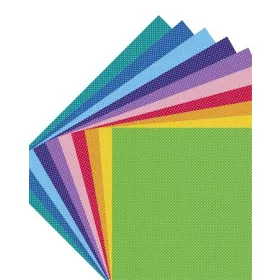   Dekorkarton, 2 oldalas, 50x70 cm, 300 g, 10 lap, FOLIA Dots Small, pöttyös, 10 különböző szín (FL47209)