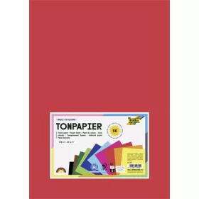   Színes papír, A3, 130 g, 10x5 lap, FOLIA, vegyes színek (FL609)