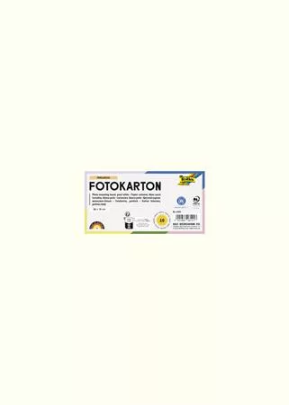 Dekorkarton, 2 oldalas, 50x70 cm, 300 g, 10 lap, FOLIA, gyöngyfehér (FL6101)