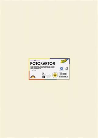 Dekorkarton, 2 oldalas, 50x70 cm, 300 g, 10 lap, FOLIA, bézs (FL6108)