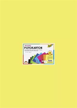 Dekorkarton, 2 oldalas, 50x70 cm, 300 g, 10 lap, FOLIA, vegyes színek (FL6109)