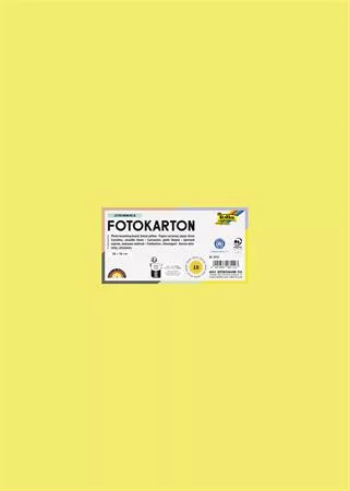 Dekorkarton, 2 oldalas, 50x70 cm, 300 g, 10 lap, FOLIA, citromsárga (FL6112)