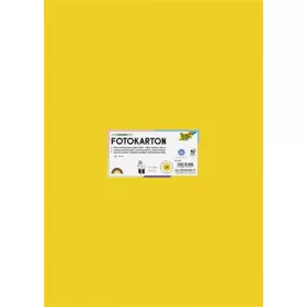   Dekorkarton, 2 oldalas, 50x70 cm, 300 g, 10 lap, FOLIA, aranysárga (FL6115)