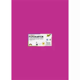   Dekorkarton, 2 oldalas, 50x70 cm, 300 g, 10 lap, FOLIA, rózsaszín (FL6123)