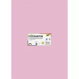   Dekorkarton, 2 oldalas, 50x70 cm, 300 g, 10 lap, FOLIA, halvány rózsaszín (FL6126)