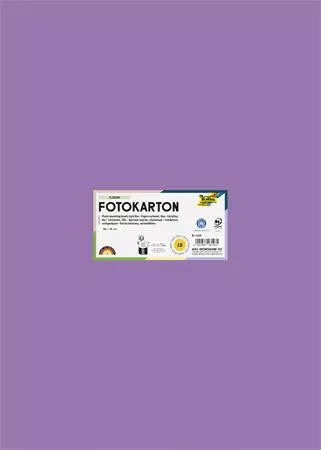 Dekorkarton, 2 oldalas, 50x70 cm, 300 g, 10 lap, FOLIA, sötét orgonalila (FL6128)
