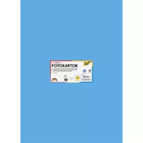   Dekorkarton, 2 oldalas, 50x70 cm, 300 g, 10 lap, FOLIA, óceánkék (FL6133)