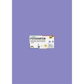   Dekorkarton, 2 oldalas, 50x70 cm, 300 g, 10 lap, FOLIA, ibolyakék (FL6137)